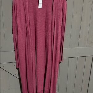 NWT Lane Bryant Duster Length Mauve Cardigan